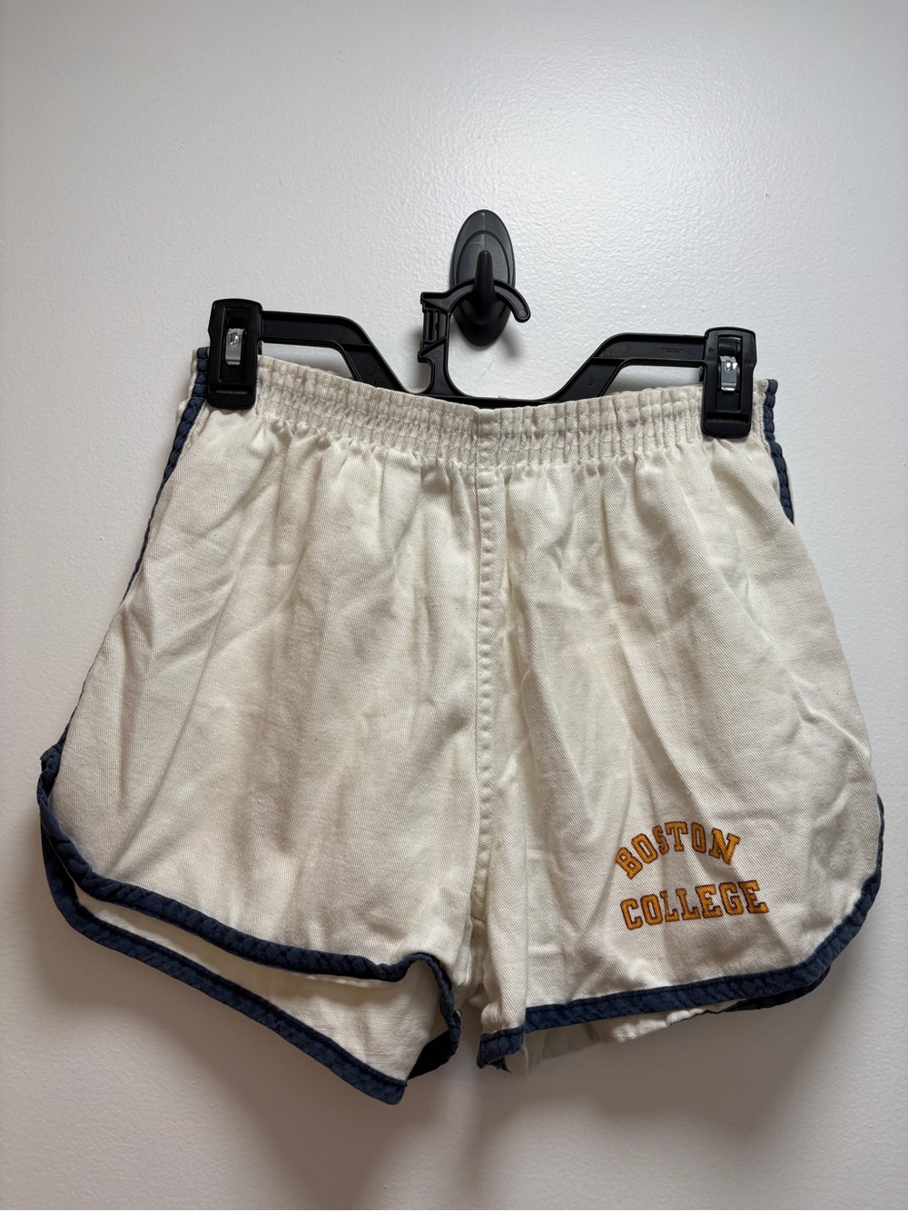 Vintage Champion Boston College White Retro Track Shorts